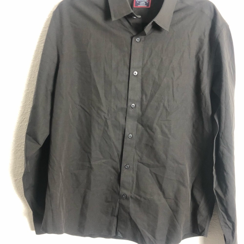Untuckit Solid Black Shirt Large - image 4